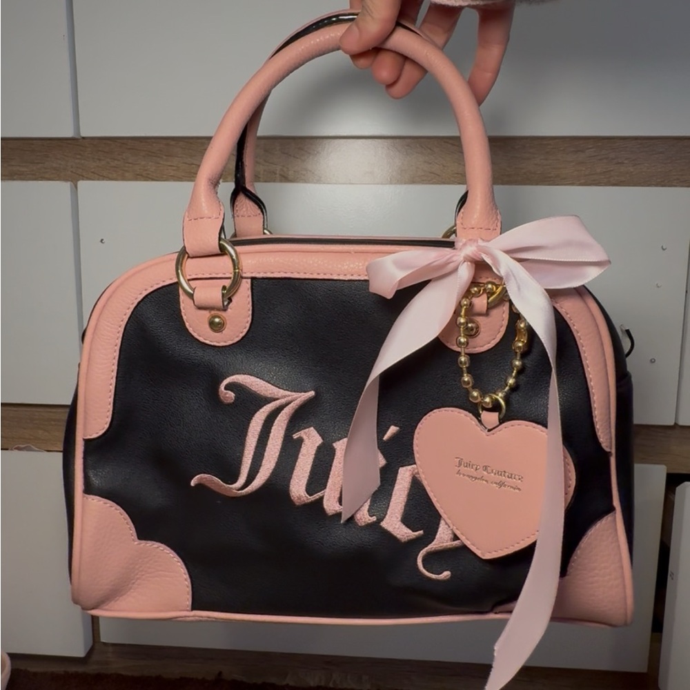 Juicy Couture Black and Pink Satchel